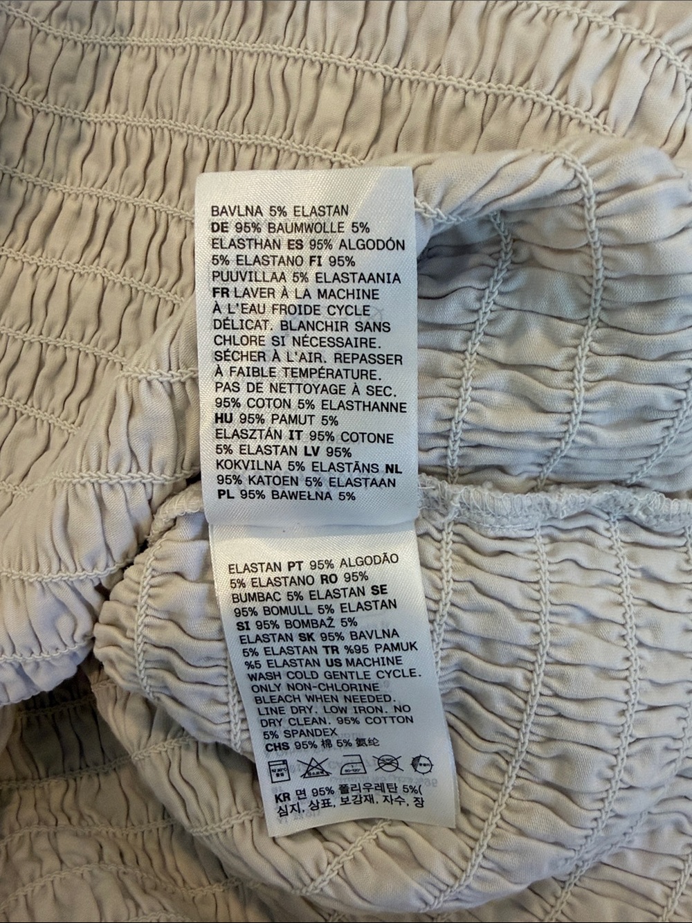 &Other Stories Smocked Short Sleeve Top - Picture 8 of 8